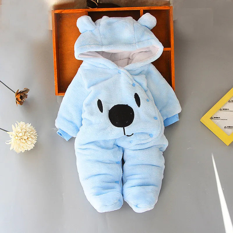 New Born Baby Footies 2025 Winter Warm Clothing 3 9 6 12 Month Baby Kids Boys Girls Cotton Newborn Toddler Infant Footies