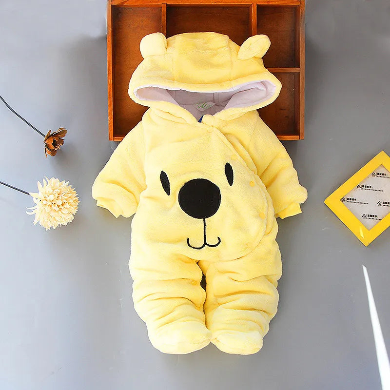 New Born Baby Footies 2025 Winter Warm Clothing 3 9 6 12 Month Baby Kids Boys Girls Cotton Newborn Toddler Infant Footies