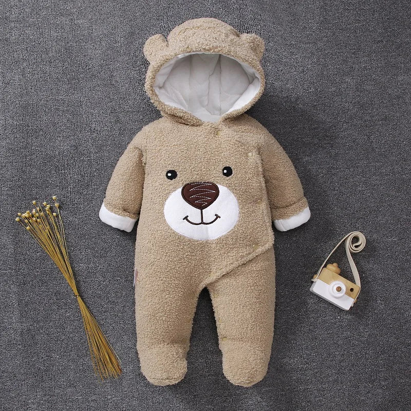 New Born Baby Footies 2025 Winter Warm Clothing 3 9 6 12 Month Baby Kids Boys Girls Cotton Newborn Toddler Infant Footies