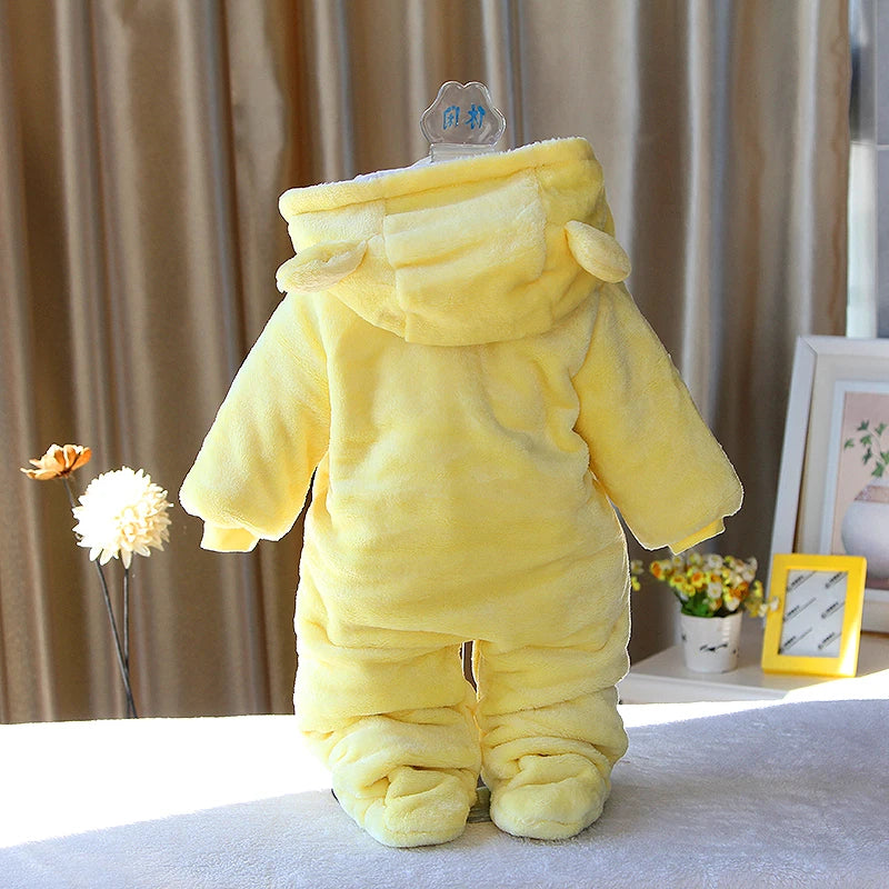 New Born Baby Footies 2025 Winter Warm Clothing 3 9 6 12 Month Baby Kids Boys Girls Cotton Newborn Toddler Infant Footies
