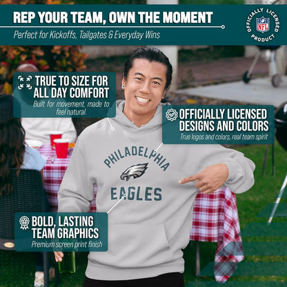 NFL Adult Gameday Hooded Sweatshirt - Poly Fleece Cotton Blend for Warmth and Team Representation