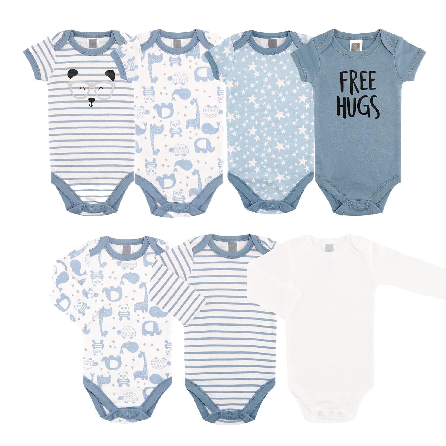 Peanutshell 23-Piece Baby Layette Gift Set for Boys - Essential Newborn Clothing and Accessories in Soft Blue (0-3 Months)